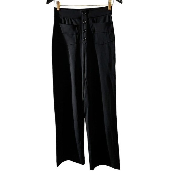 HALARA Black Straight Leg Pants with Elastic Waistband - Picture 10 of 11